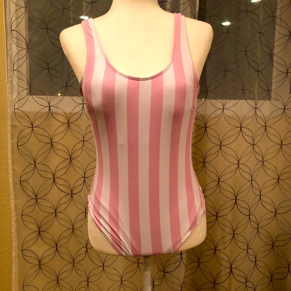 Forever 21-Very cute white/pink One Piece -Small